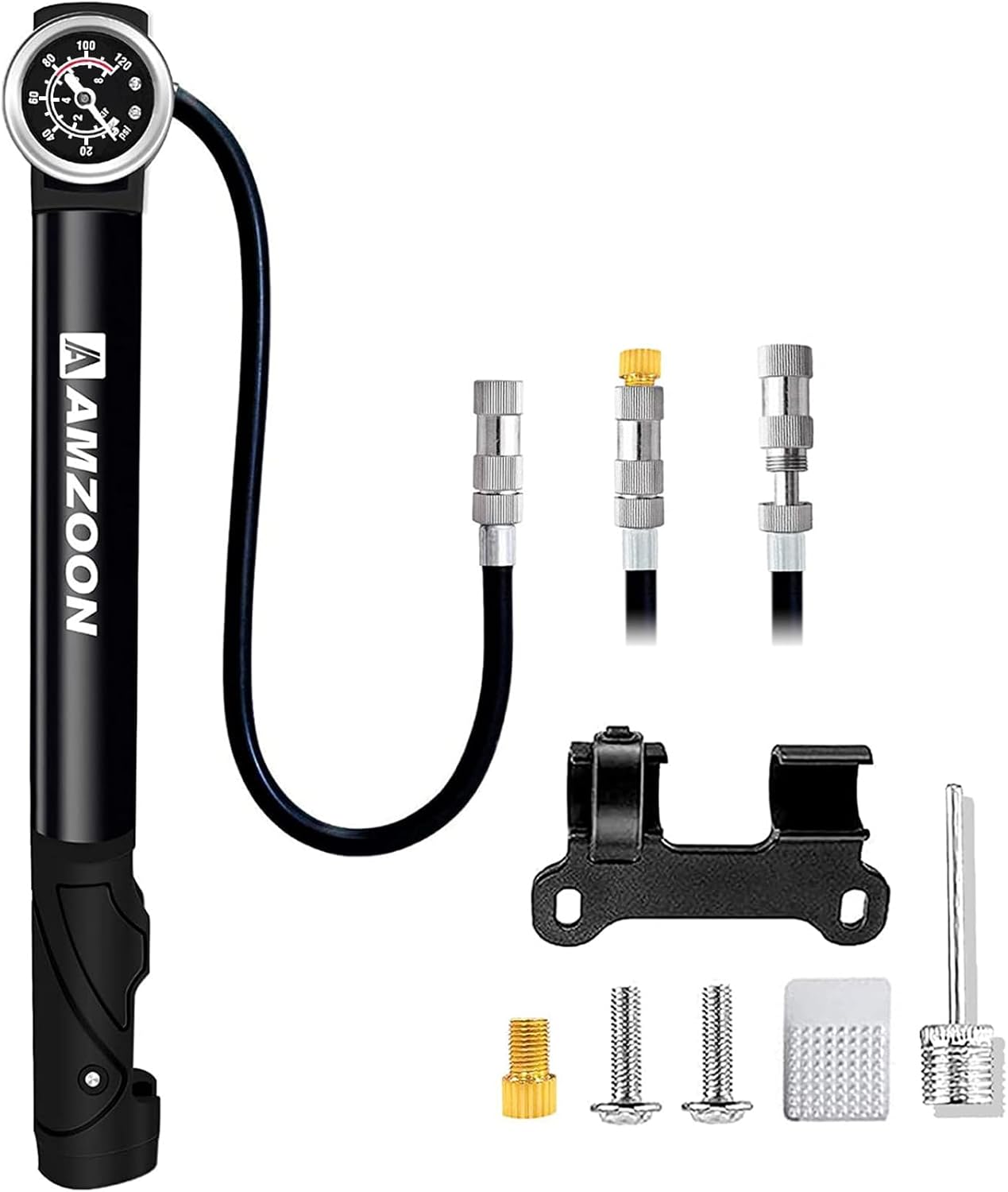 Pompa per Bicicletta con Manometro e Tubo Allungato - immagine 1