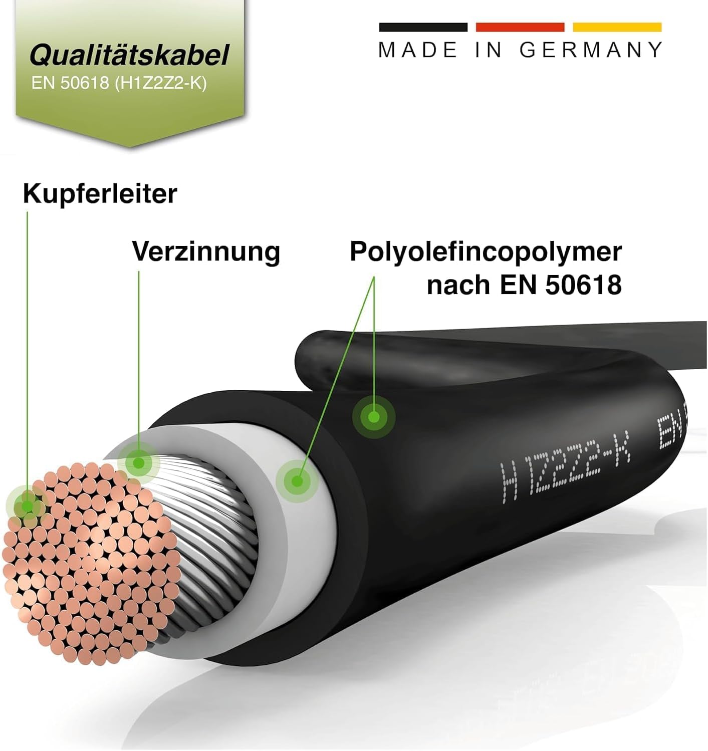 Cavo Prolunga Solare Doppio Lato 6mm² (2 x 12m) - immagine 2