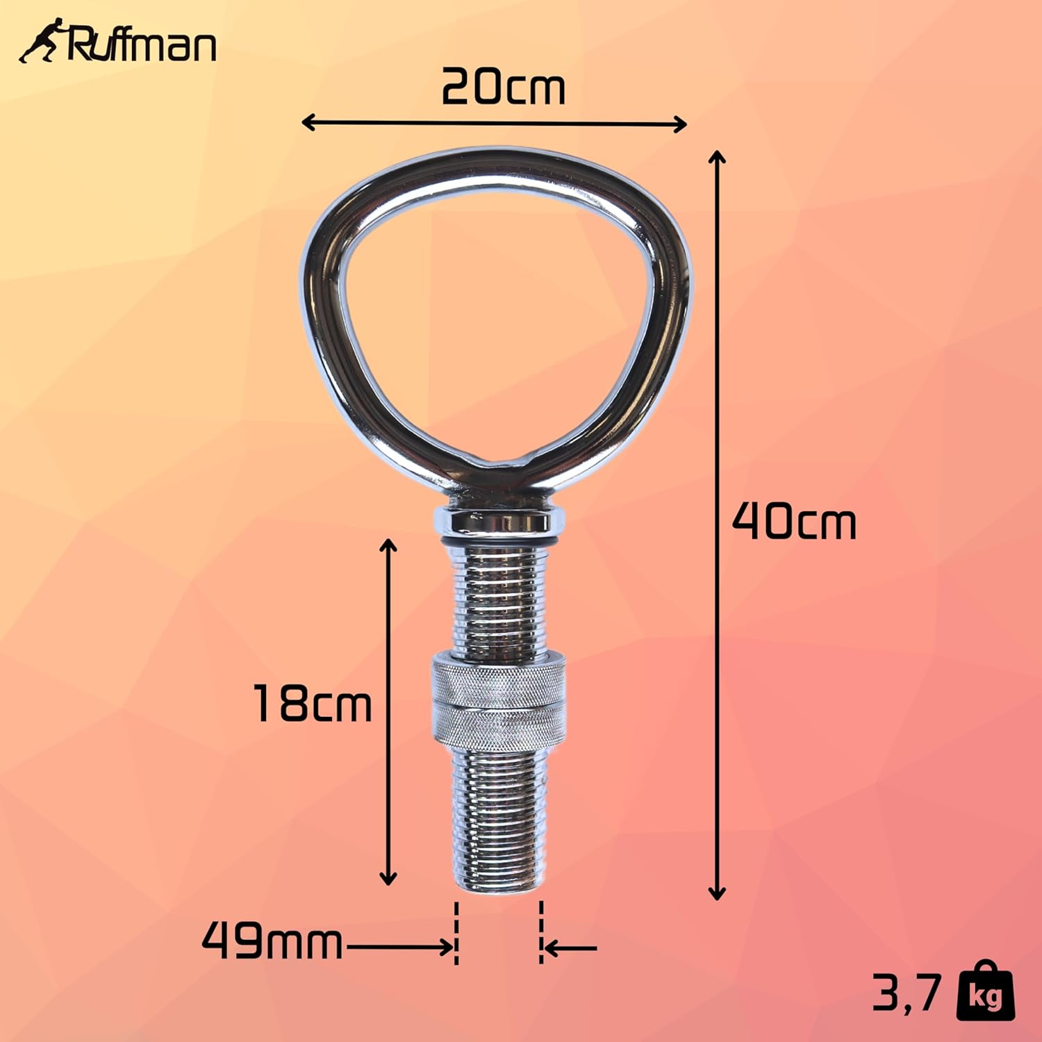 Ruffman Manico kettlebell regolabile – Manubrio – Dischi per manubri - immagine 5