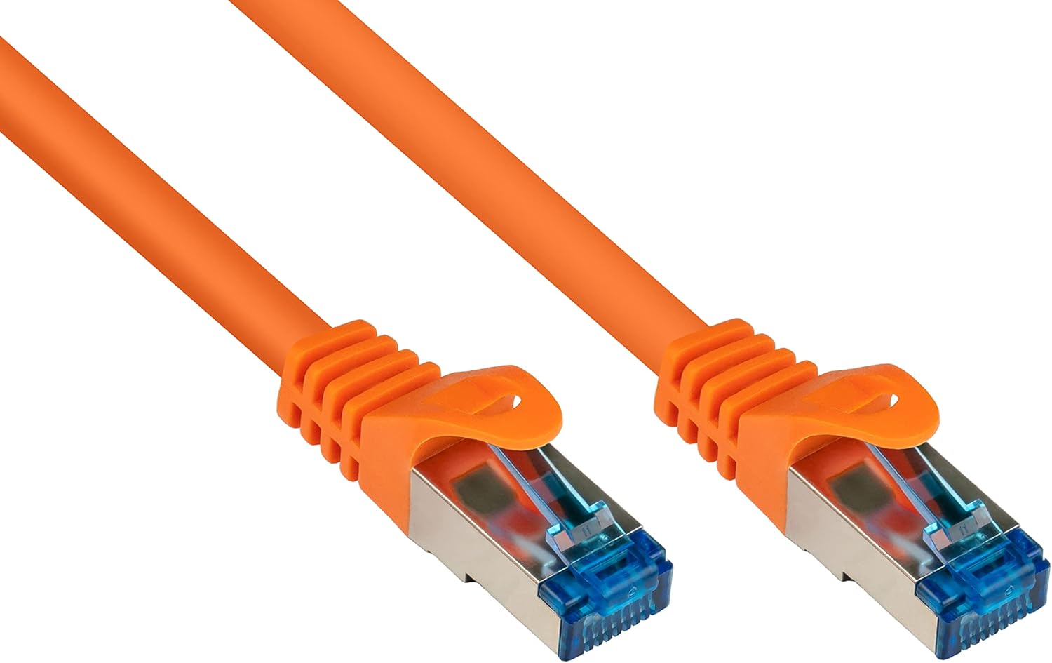 Patchkabel Cat. 6a S FTP, PiMF halogenfrei 500MHz orange 0,25m - immagine 1