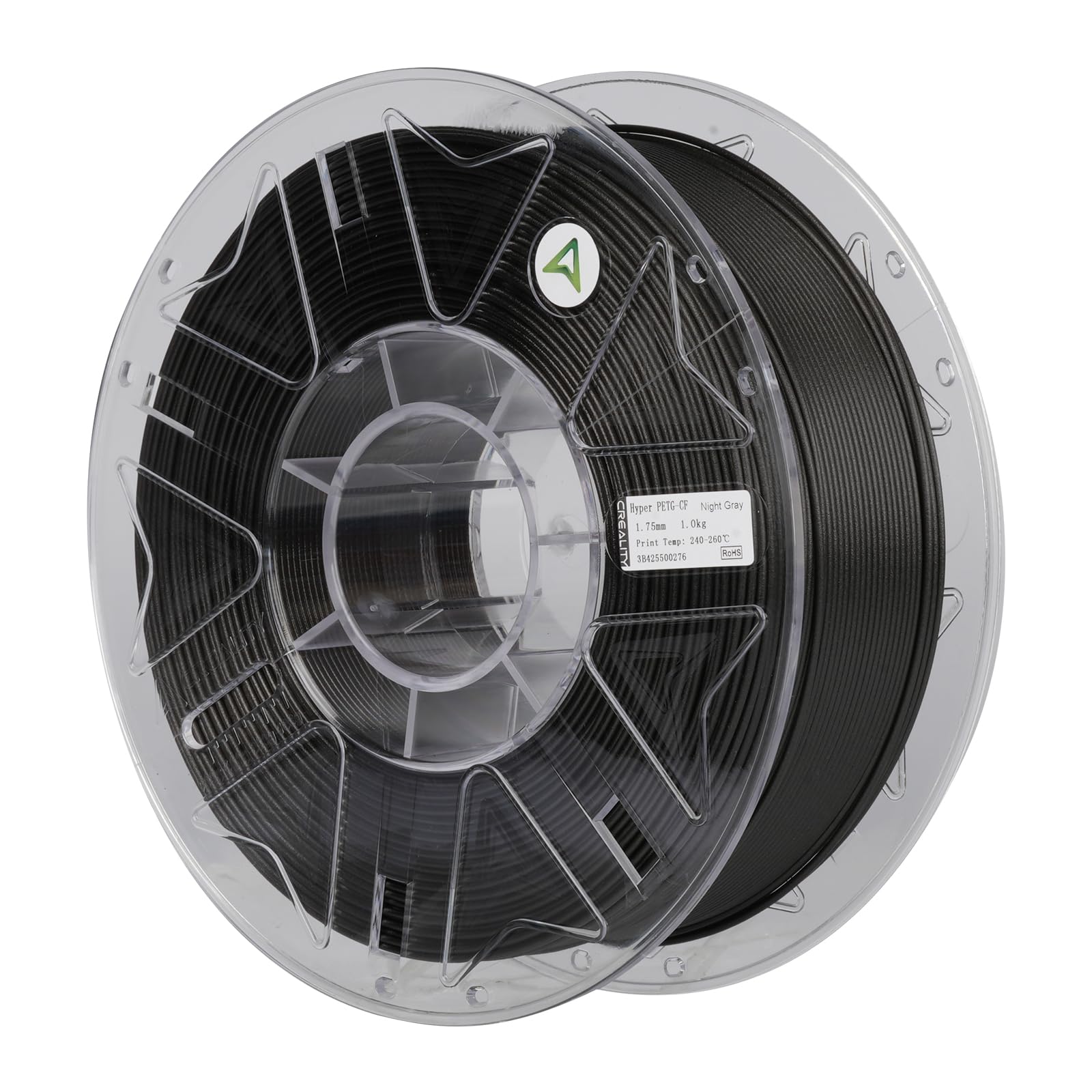 Creality Hyper PETG-CF Filamento 1,75 mm, filamento PETG con fibra di carbonio ad alta velocità, materiali per stampa 3D per la maggior parte delle stampanti 3D K1C K2 Plus, 1 kg Nero