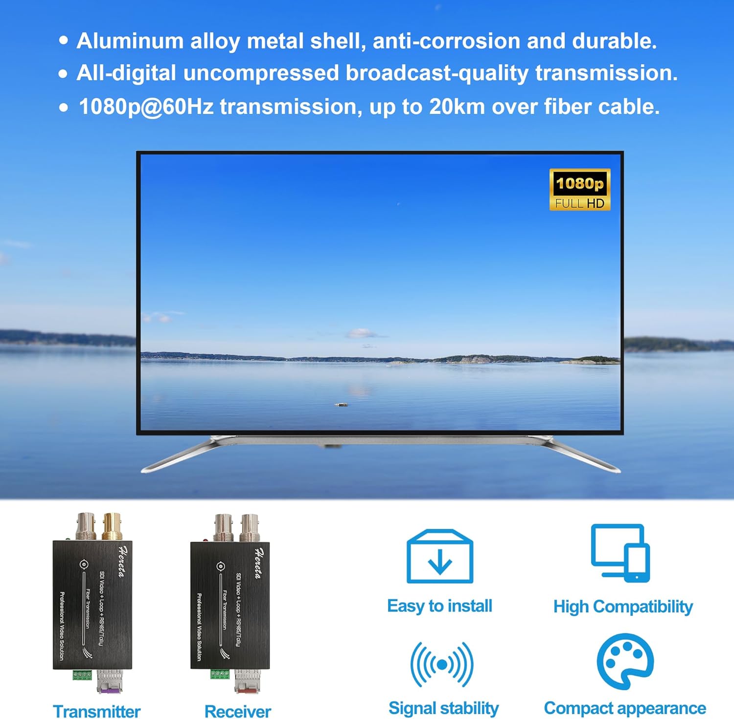 Mini Prolunga Video 3G-SDI 1080P con Uscita Loop - immagine 3