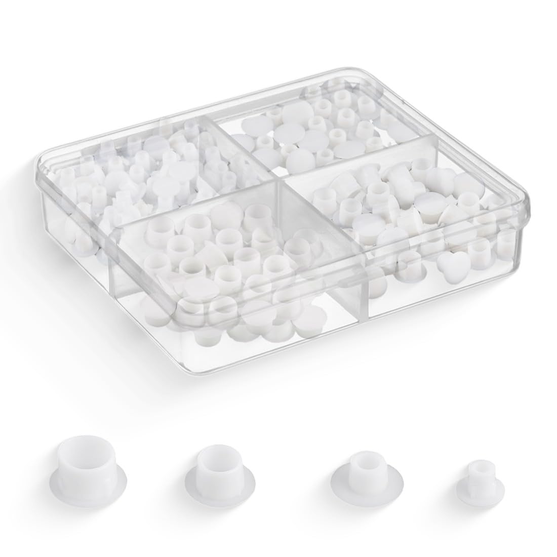 Tappi Copriforo in Plastica Bianchi (120 Pezzi)