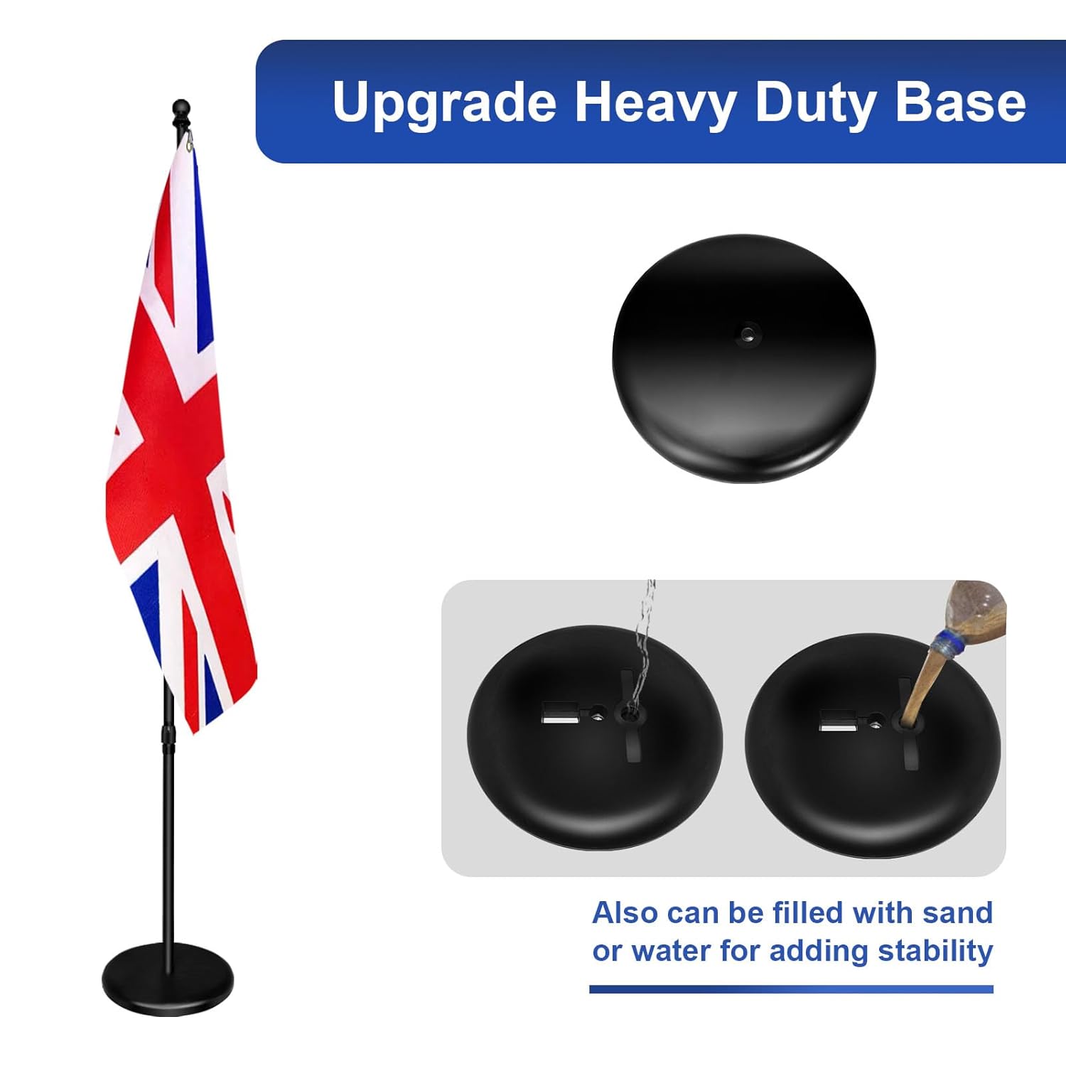 Asta per Bandiera per Interni con Base 200-252cm - immagine 5