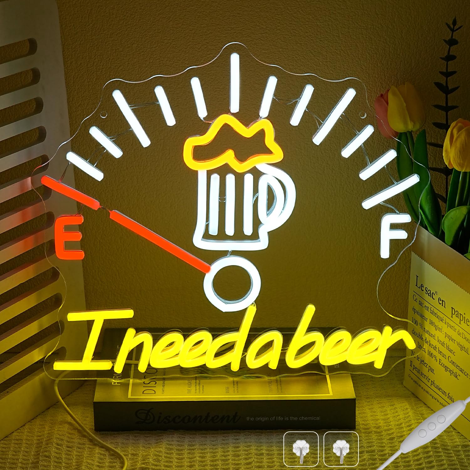 Lmsignly Targa Neon "I Need A Beer" Dimmerabile