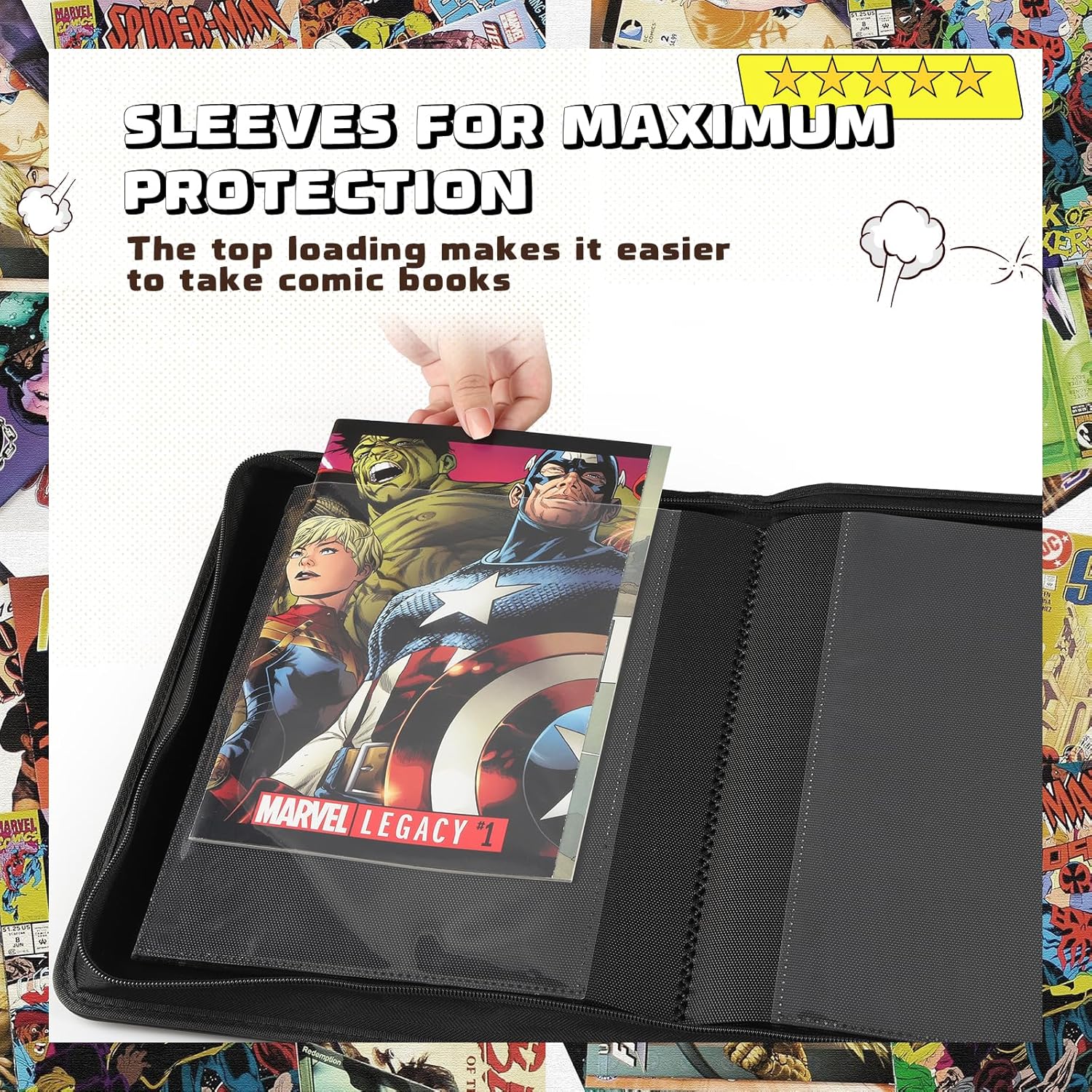 Tcguard Raccoglitore Comicbook Nero - immagine 4