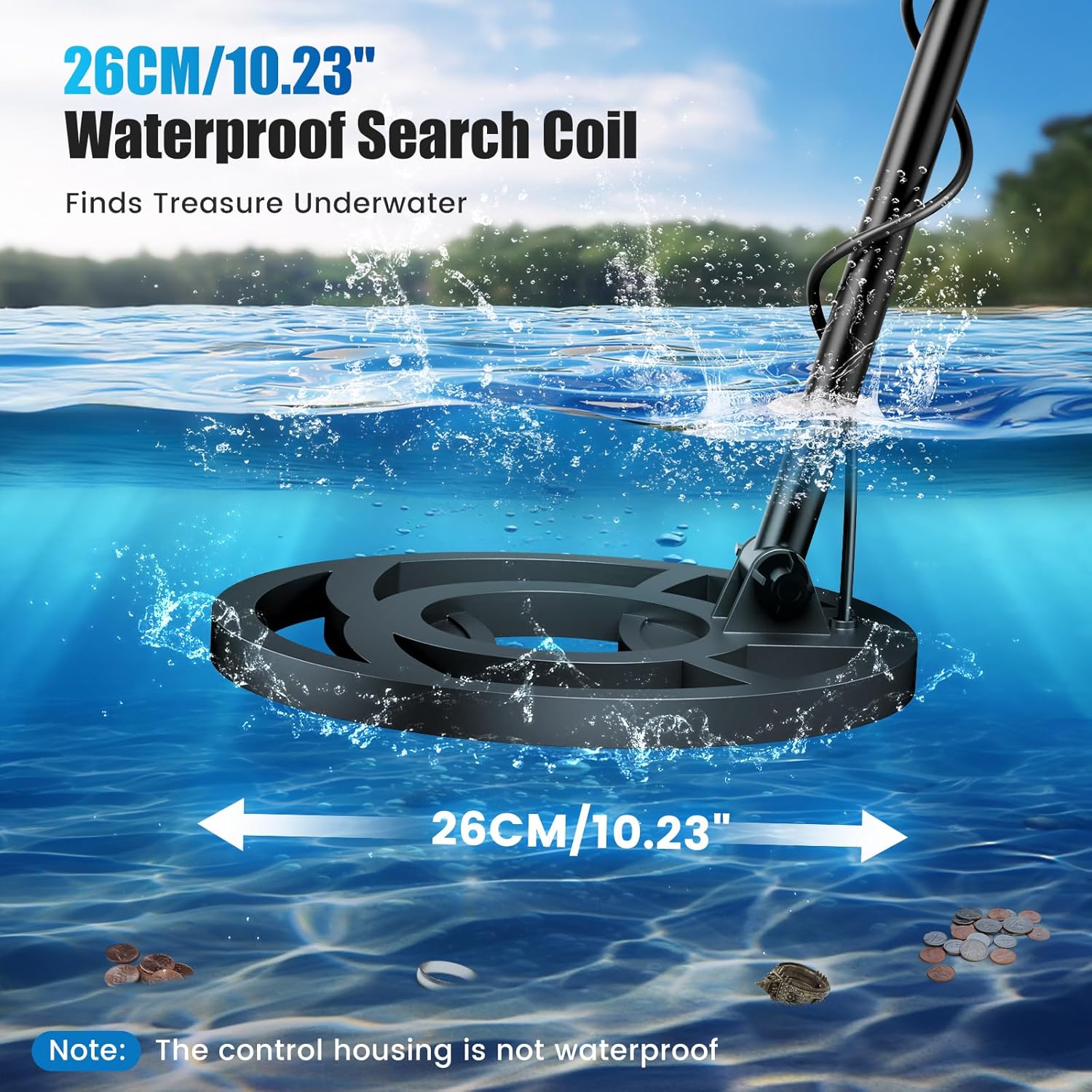 Metal Detector Professionale IP68, Rosso - immagine 6