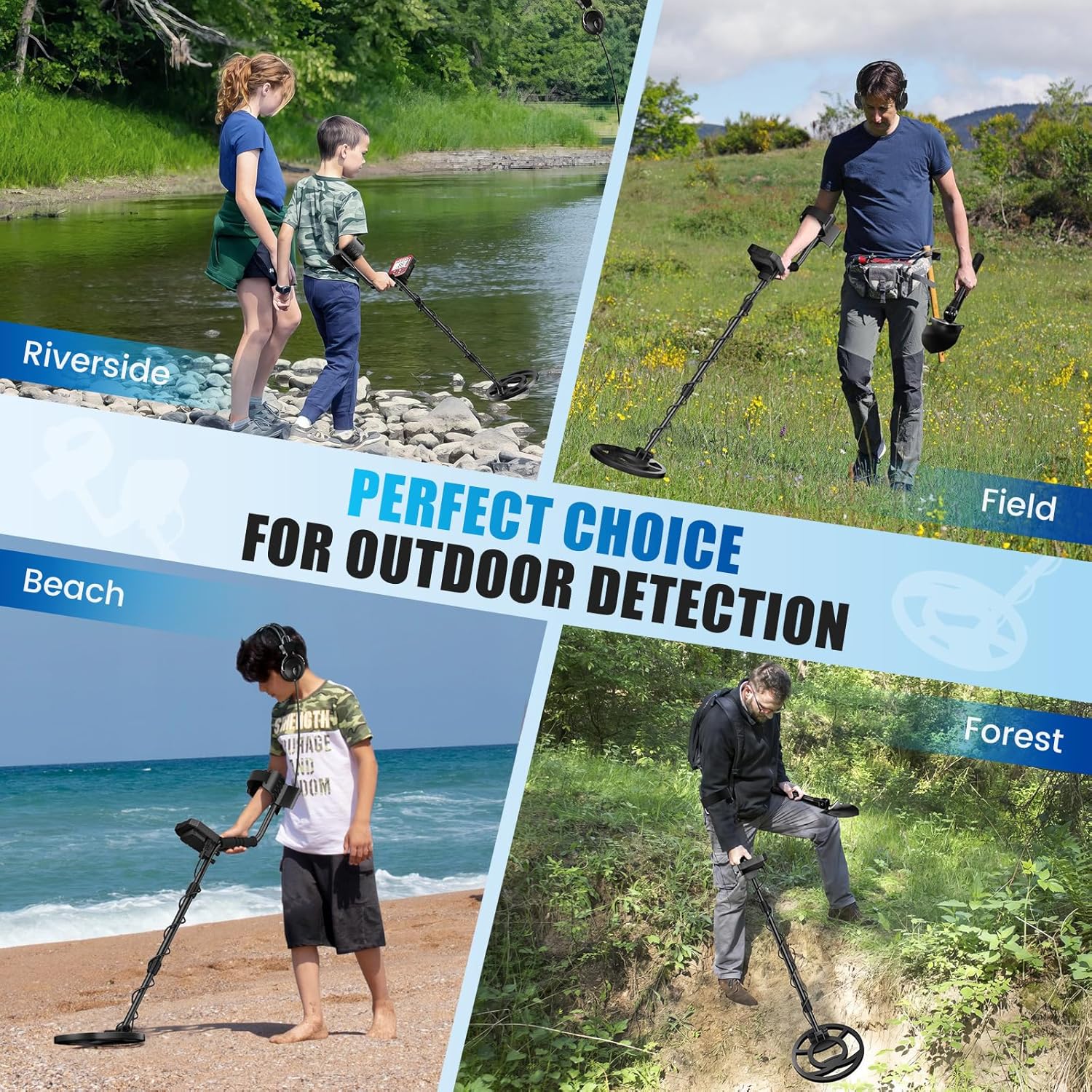 Metal Detector Professionale IP68, Rosso - immagine 7