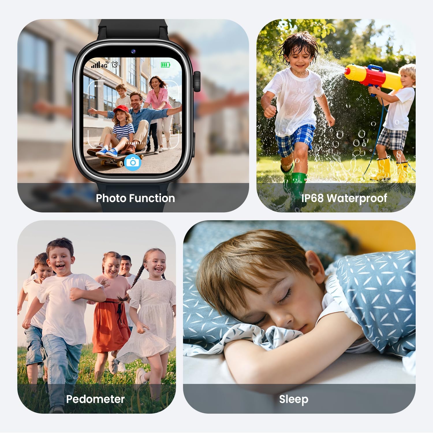 Swgota Smartwatch Bambini 4G con GPS e Chiamate, Nero - immagine 7