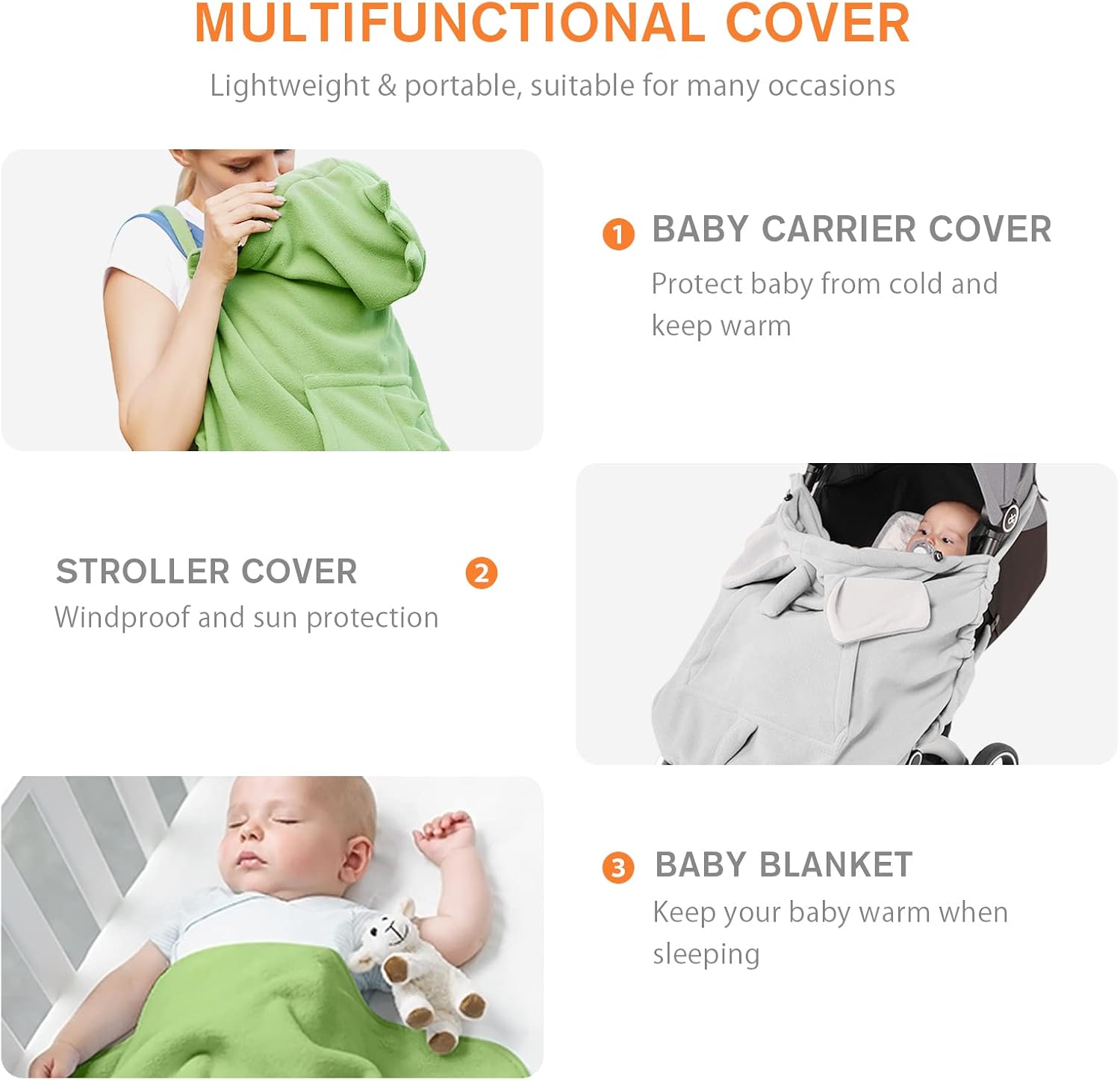 SONARIN Copertina Universale Calda per Marsupio - immagine 6