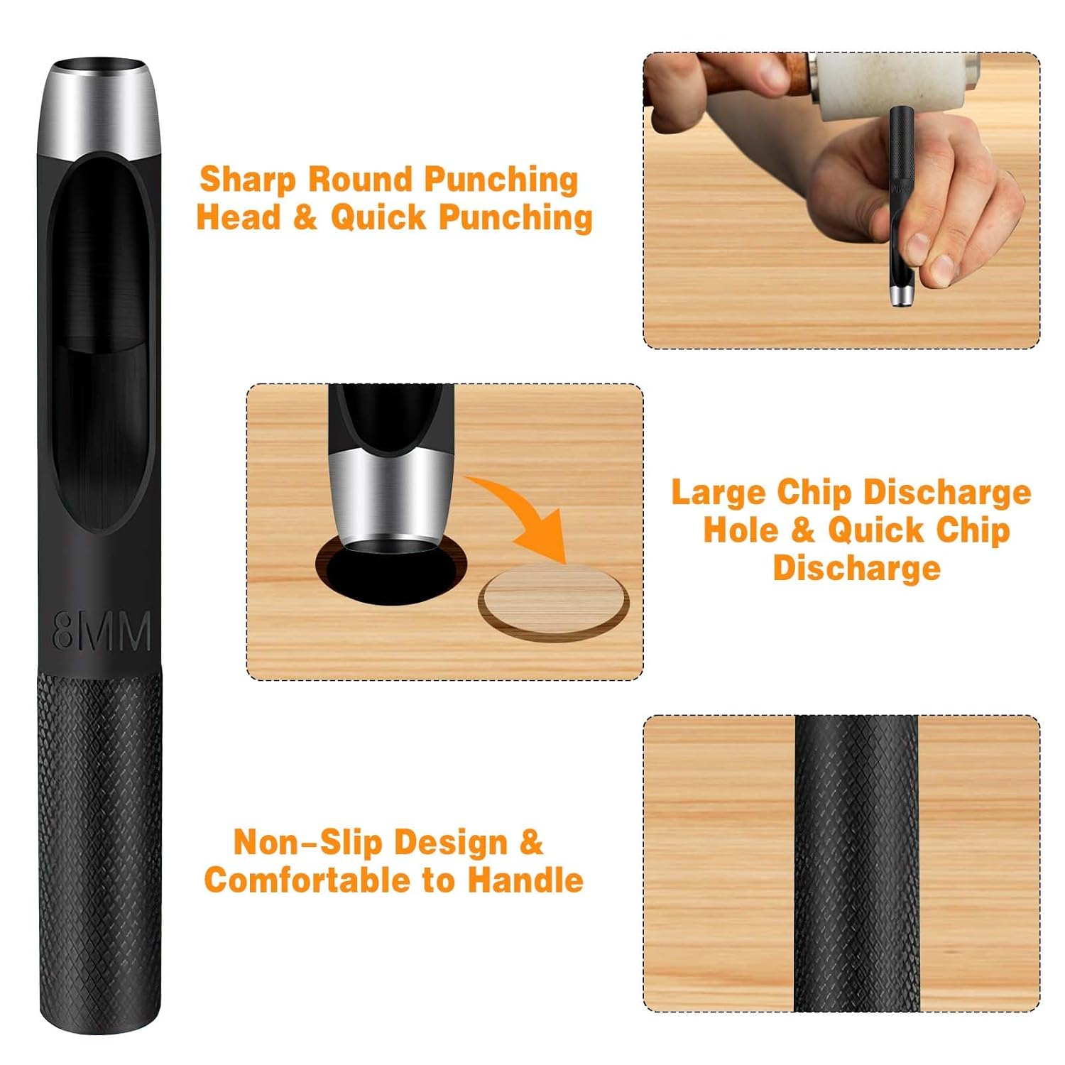 Set Punte da Trapano Svasate 8mm per Falegnameria - immagine 5