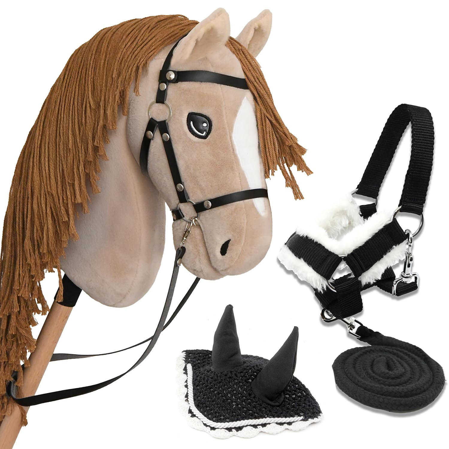 Hobby Horse Beige A3 - Cavallo Bastone Completo
