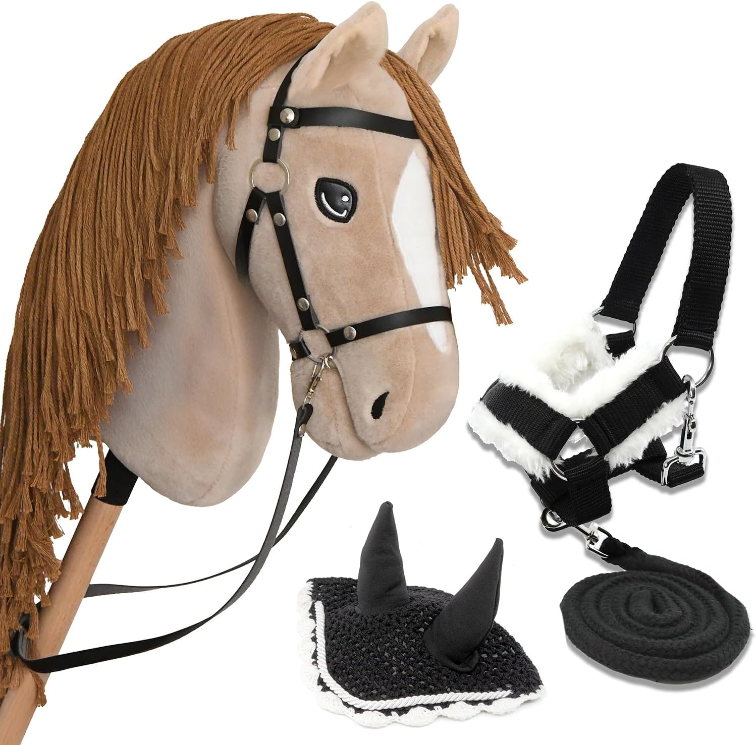 Hobby Horse Beige A3 - Cavallo Bastone Completo - immagine 1