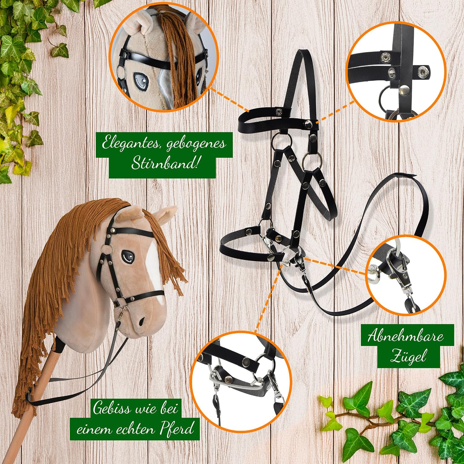 Hobby Horse Beige A3 - Cavallo Bastone Completo - immagine 2