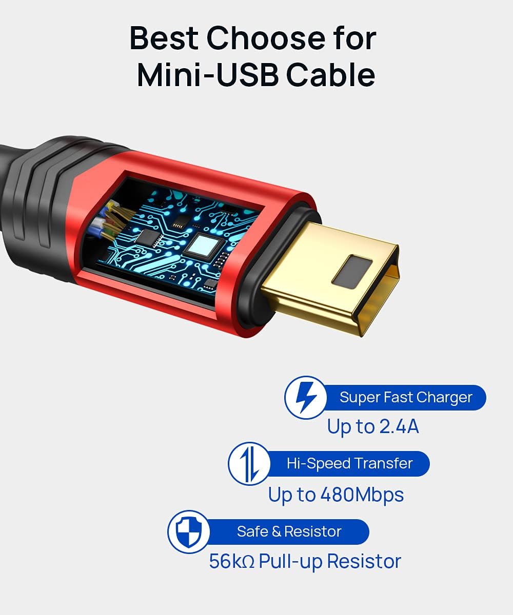Jsaux Cavo Mini USB [2 pezzi 1M+2M] - immagine 5