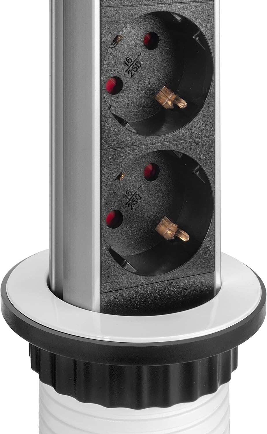 Emuca - Blocco Multipresa a Scomparsa Bianco - immagine 3