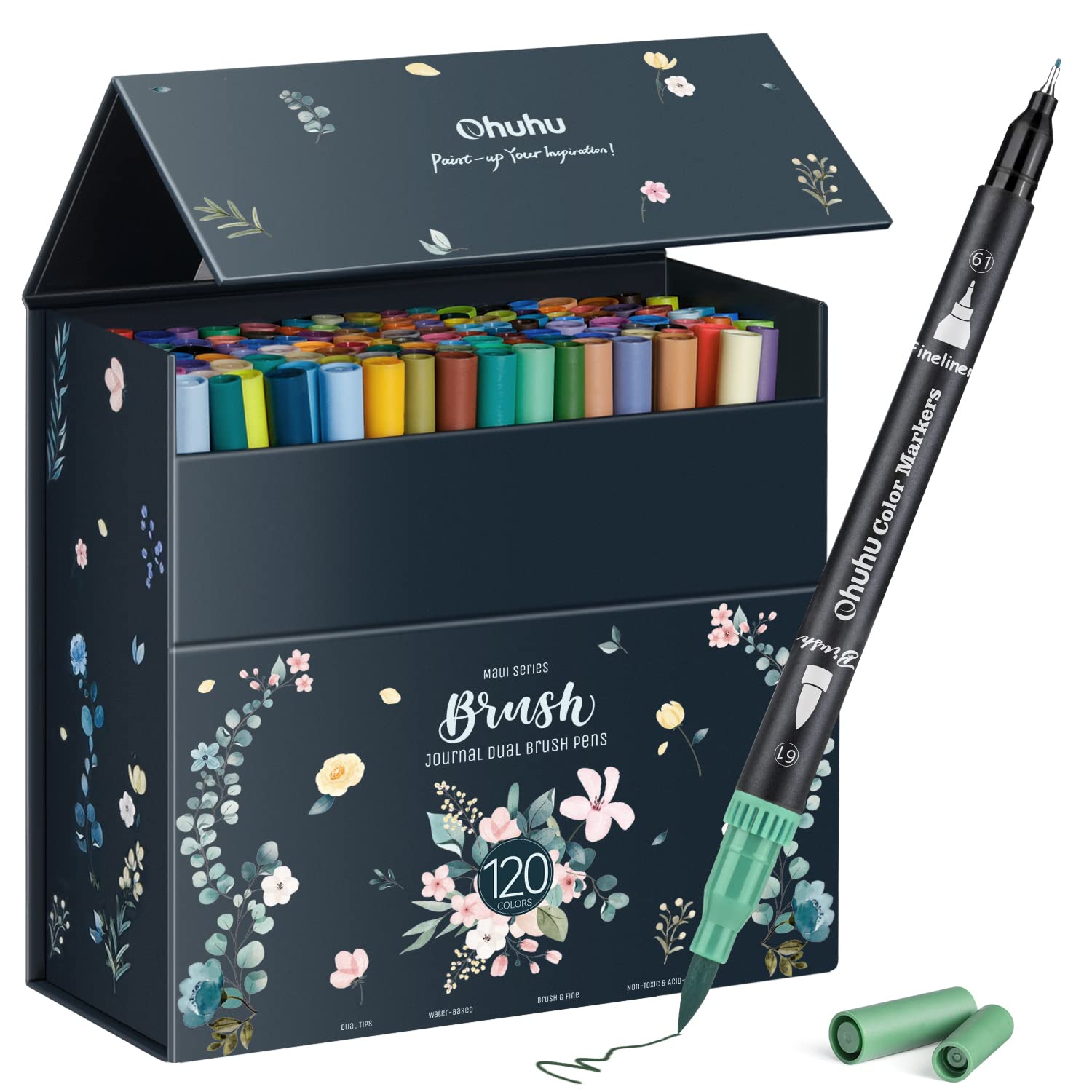 Ohuhu Brush Pen Lettering - 120 Pennarelli Doppia Punta