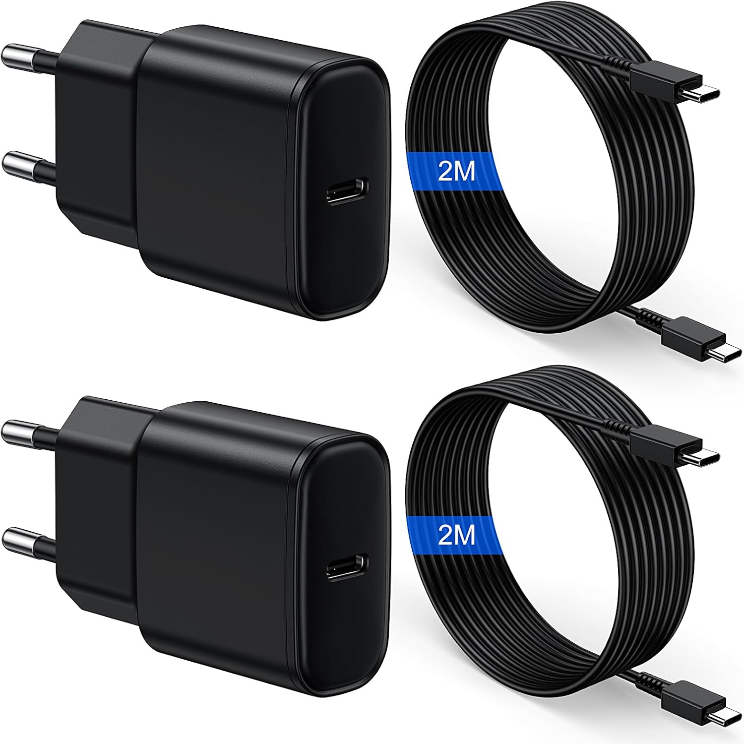Caricabatterie per Samsung 25W con Cavo 2M, 2 Pack - immagine 1