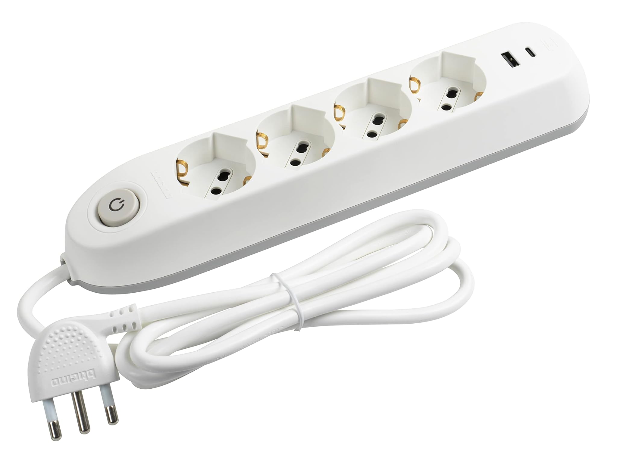 Bticino Ciabatta Multipresa Poker 6 Posti, 2 USB