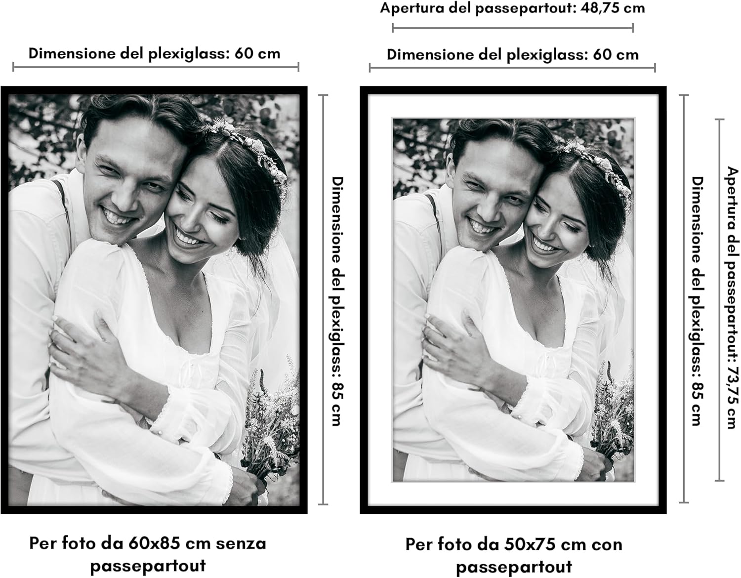 Americanflat Cornice Nera 60x85 cm - immagine 2