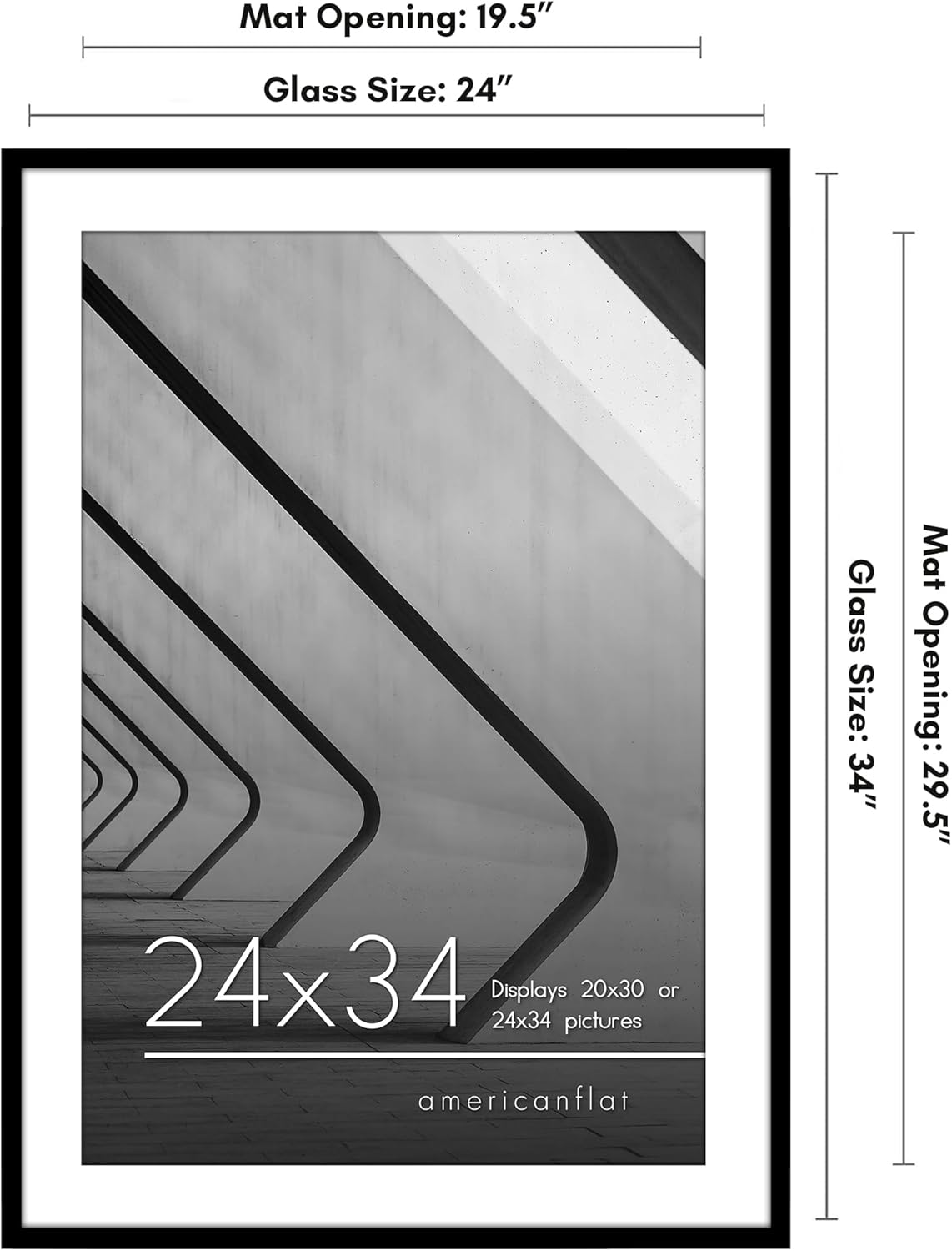 Americanflat Cornice Nera 60x85 cm - immagine 3