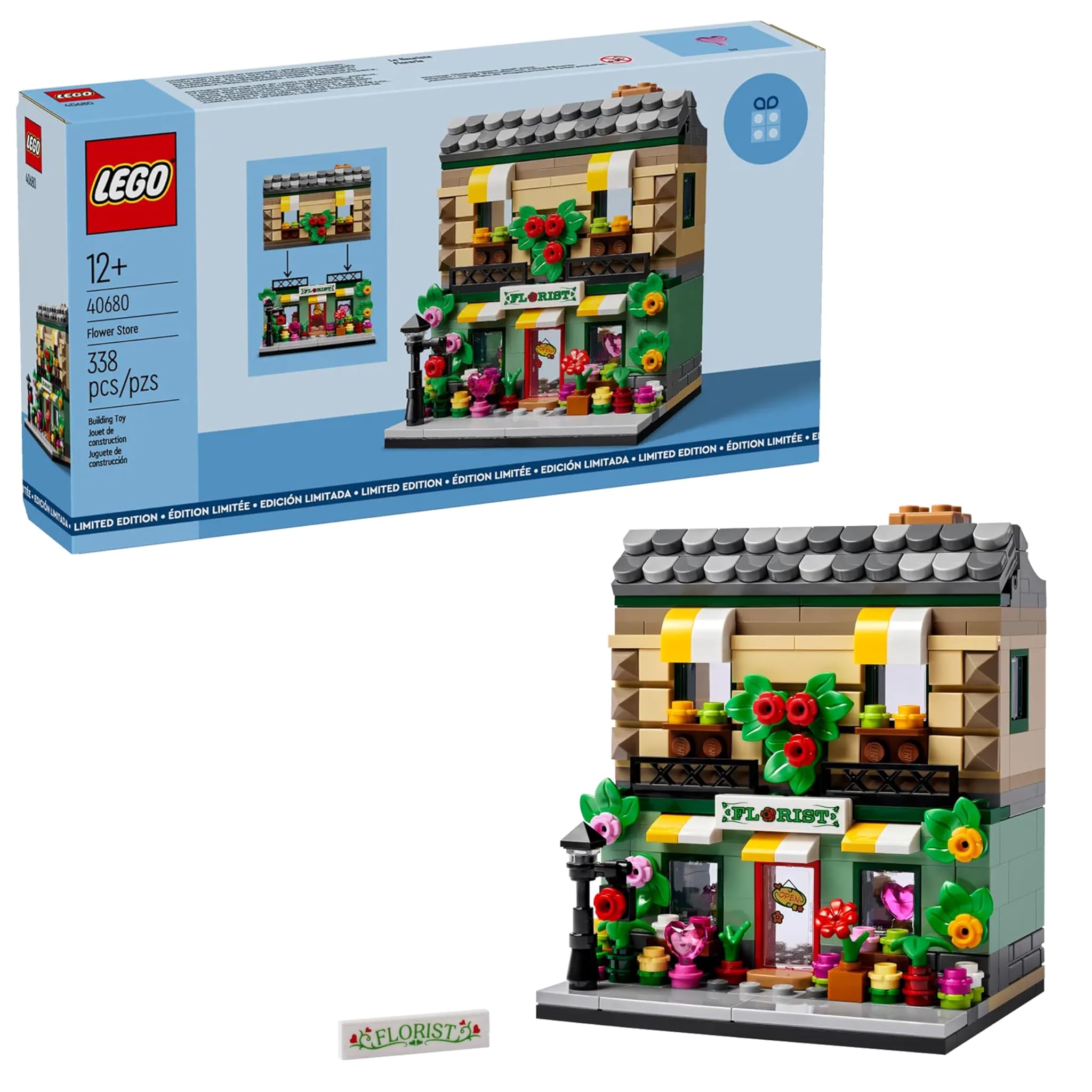 Lego Flower Store 40680 - Modellino da Collezione 337 pezzi