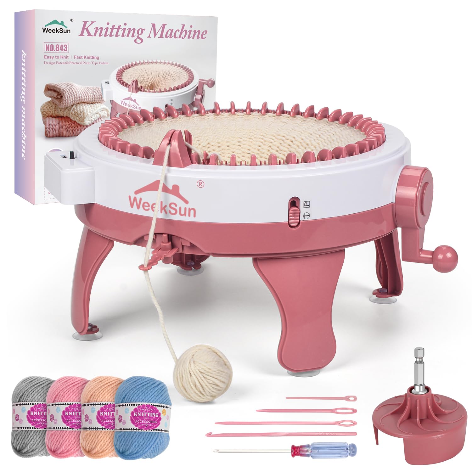 Weeksun Macchina per Maglieria 48 Aghi