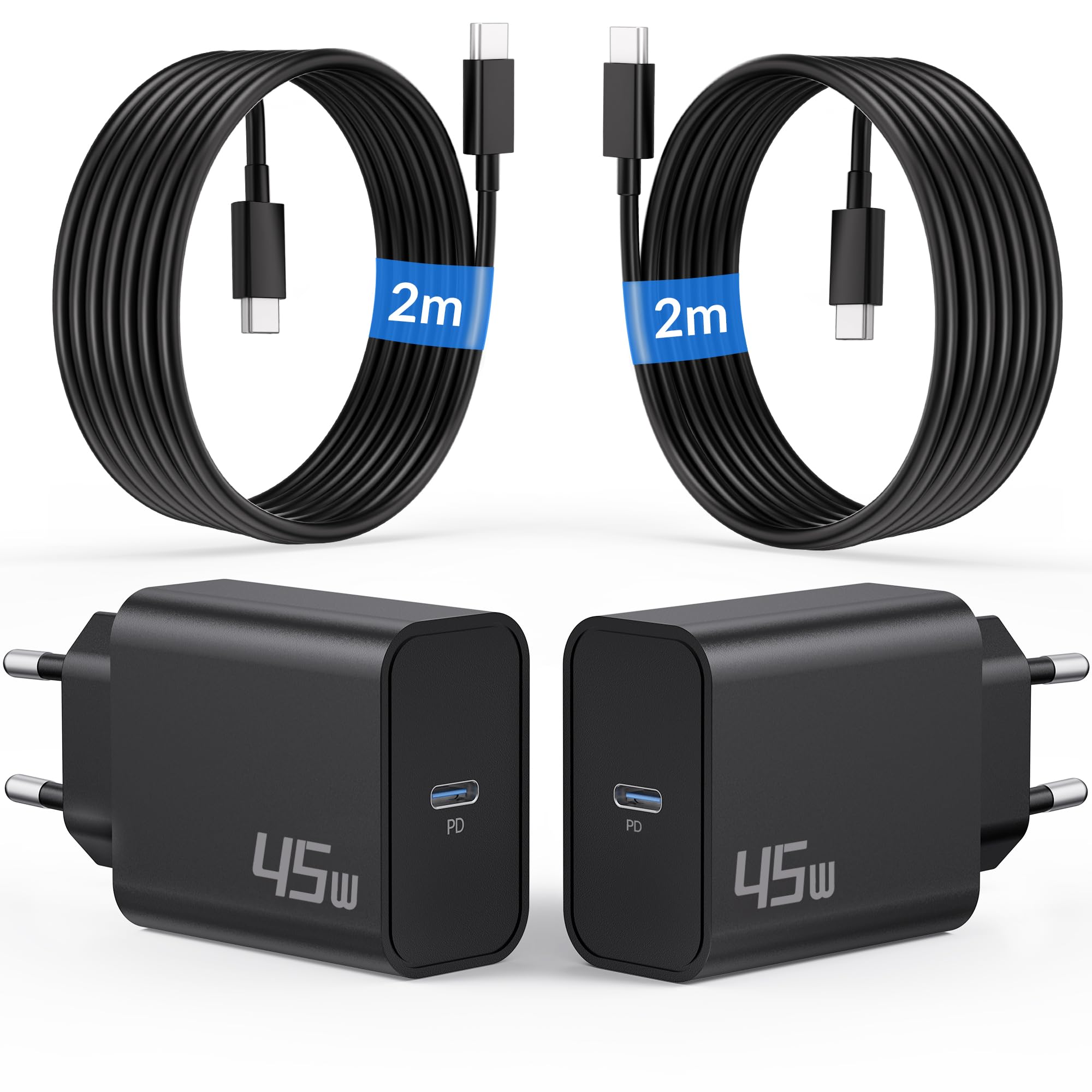 Caricatore USB C 45W per Samsung Galaxy (2 pz)