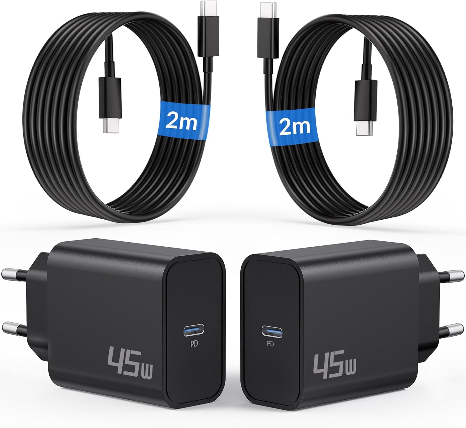Caricatore USB C 45W per Samsung Galaxy (2 pz) - immagine 1