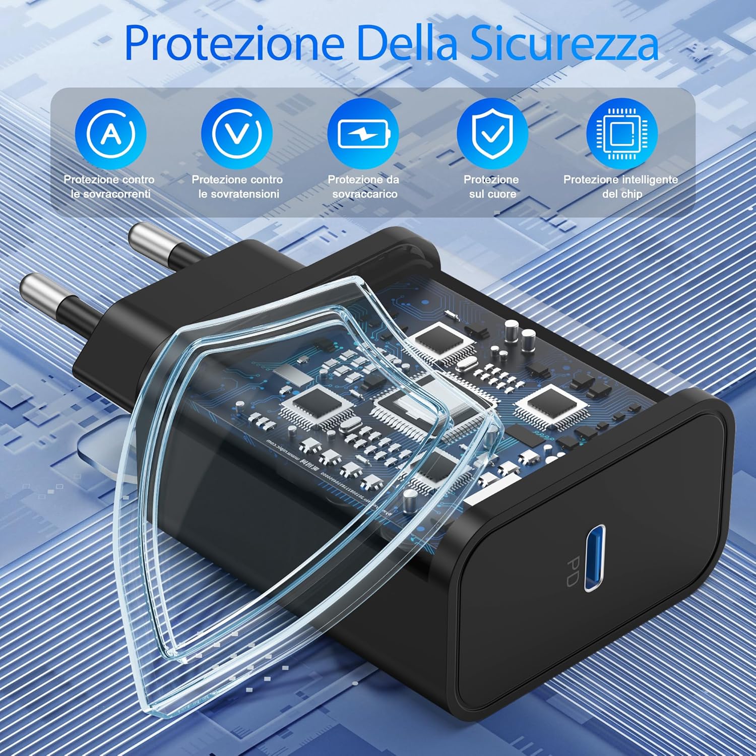 Caricatore USB C 45W per Samsung Galaxy (2 pz) - immagine 4