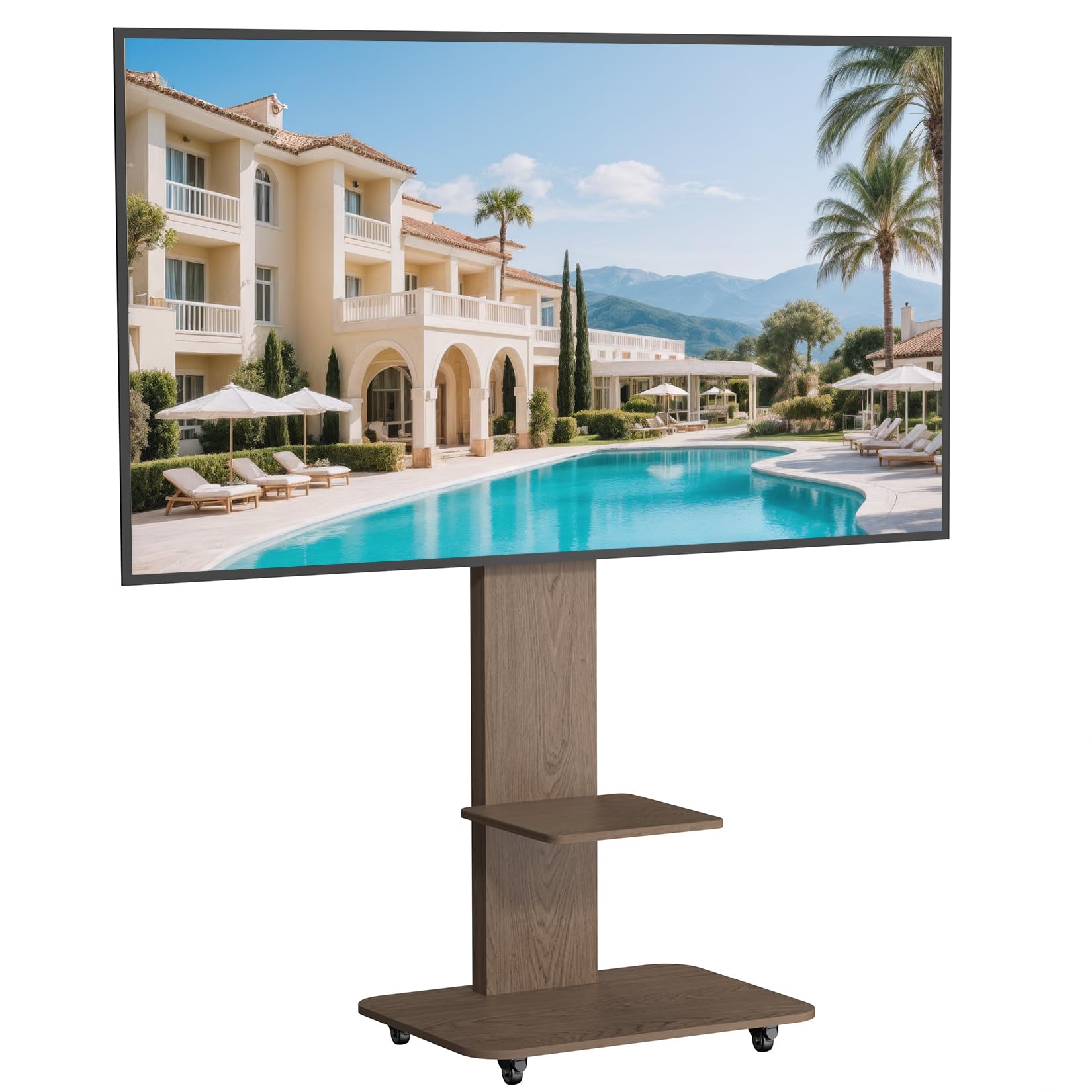 Supporto TV da Pavimento con Ruote per 40-75 Pollici