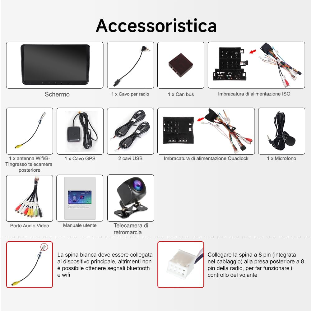 Autoradio Android 15 9" IPS per VW Golf 5 6 Passat Polo - immagine 8