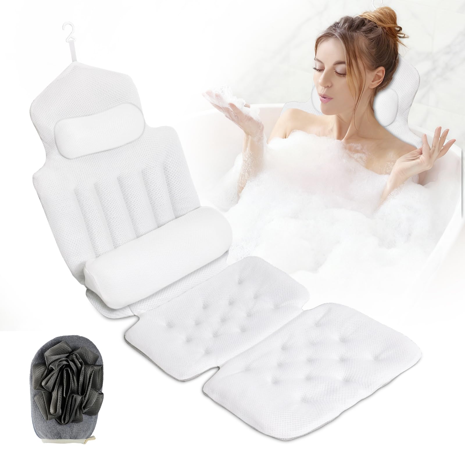 Yuning Cuscino Vasca da Bagno per Tutto il Corpo