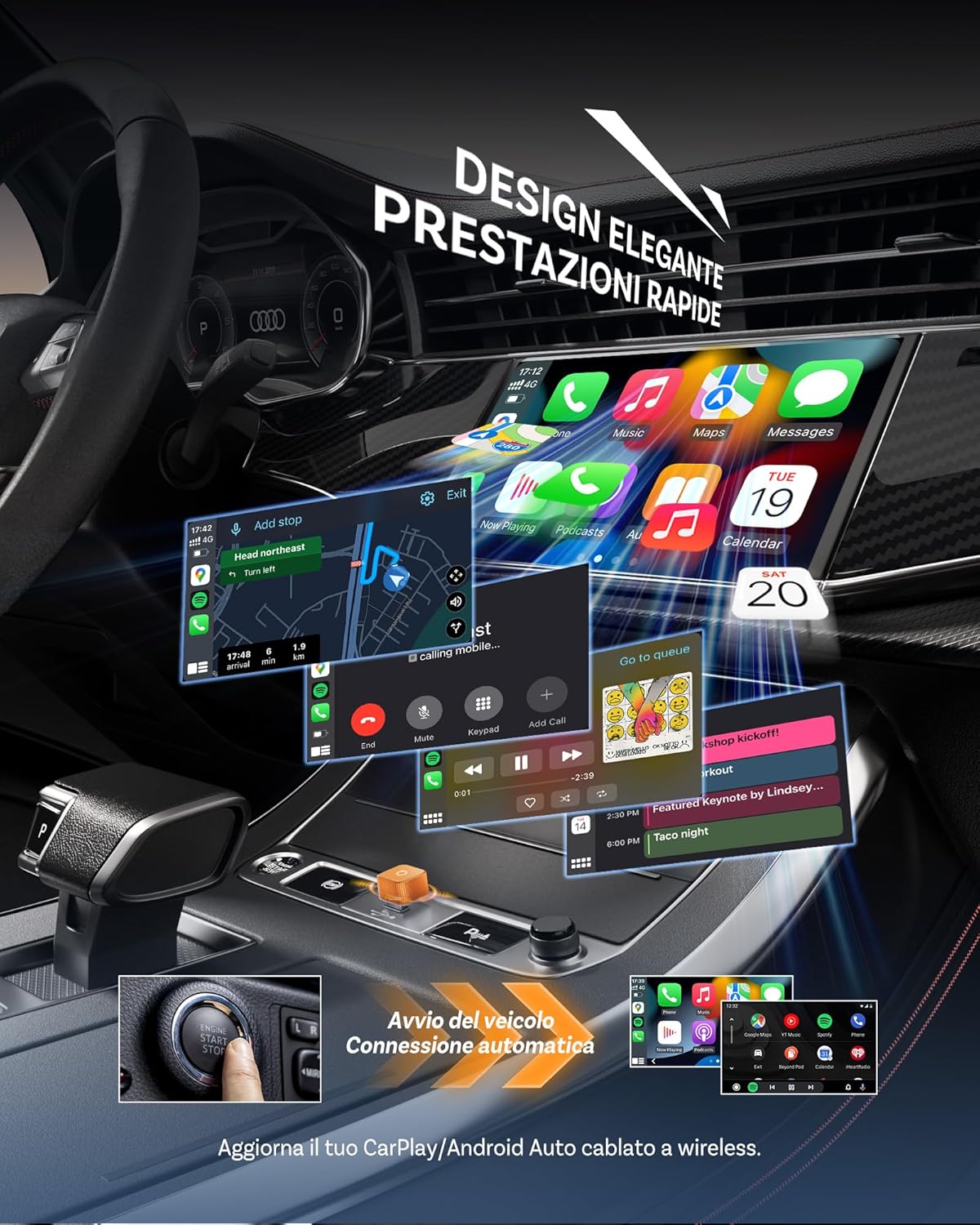 Ottocast MINI 3.0 Slim - Adattatore CarPlay Wireless 2-in-1 - immagine 2