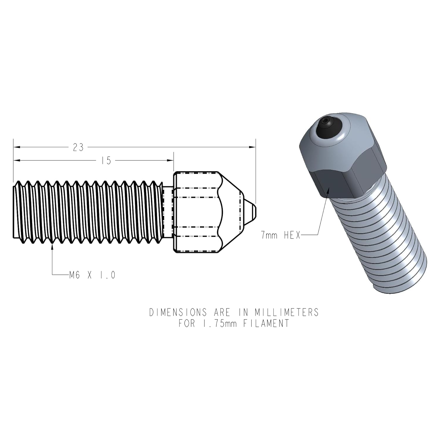 DiamondBack K1 Compatible Nozzle - 0.4mm - immagine 2