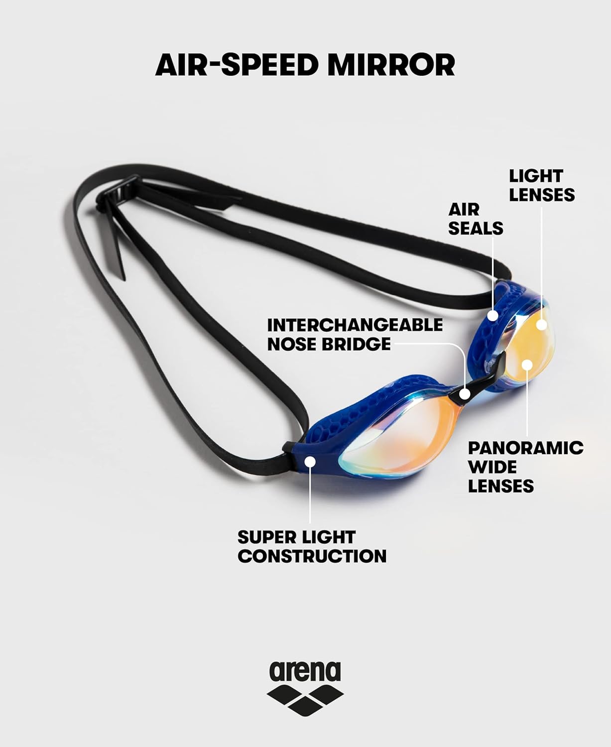 Arena Air-Speed Mirror Occhialini Nuoto Gara Unisex - immagine 3
