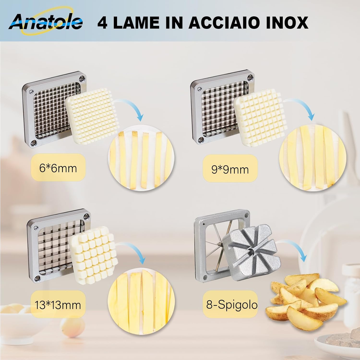 Anatole Tagliapatate Professionale con Lame Inox - immagine 3