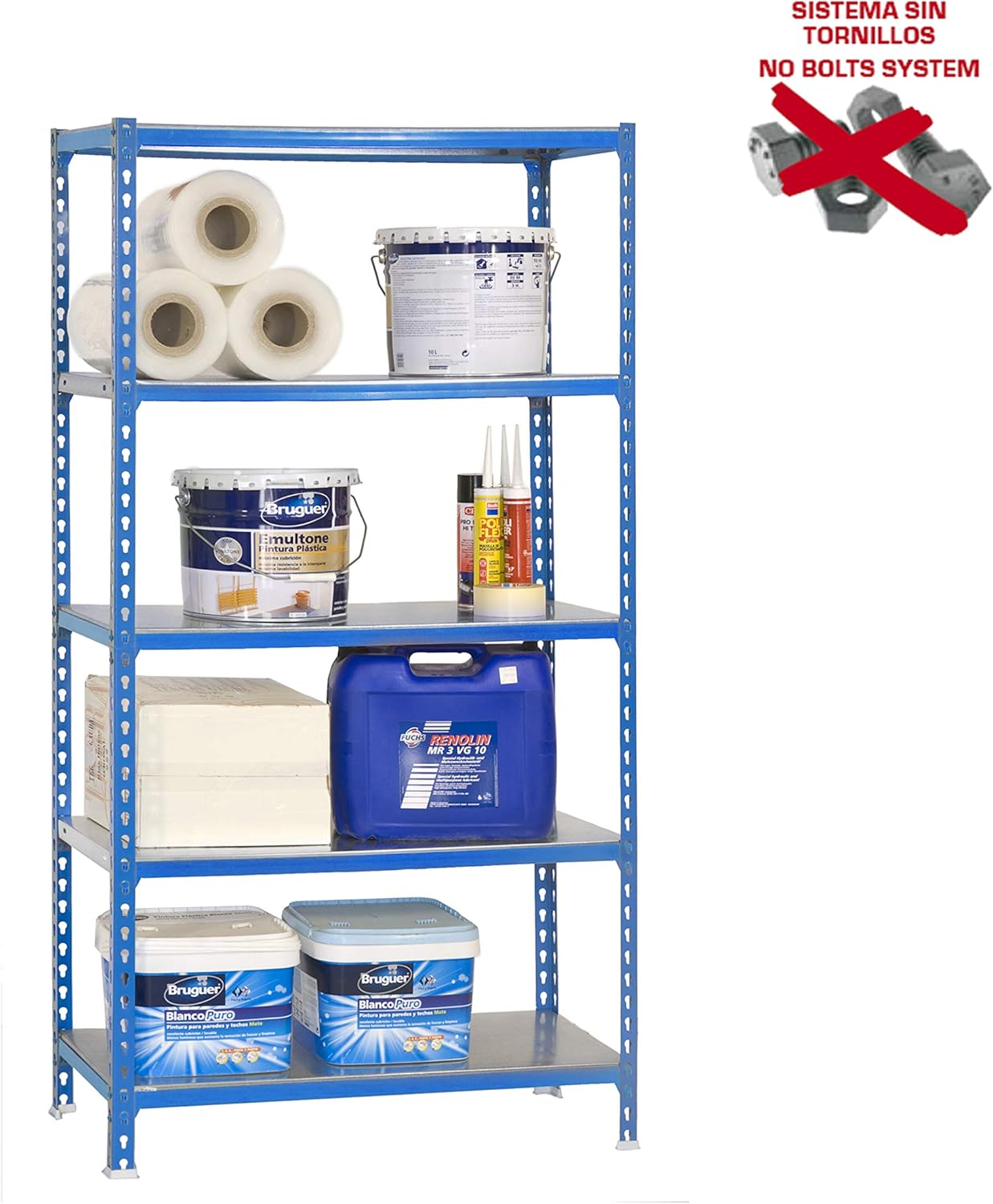 Simon Rack Scaffale Metallo Garage 5 Ripiani 180kg - immagine 10