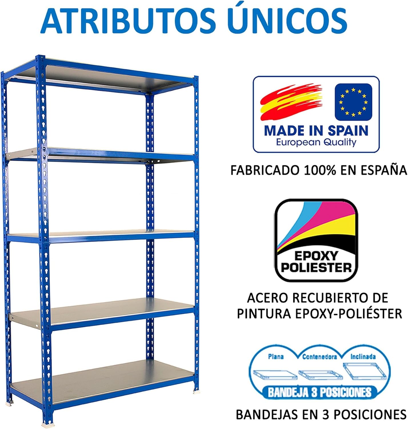 Simon Rack Scaffale Metallo Garage 5 Ripiani 180kg - immagine 7