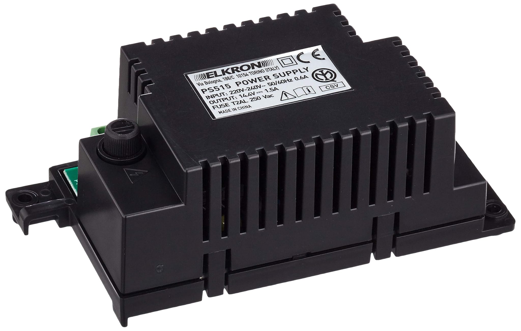 Elkron PS515 Alimentatore di Ricambio 14.4V 1.5A, Nero