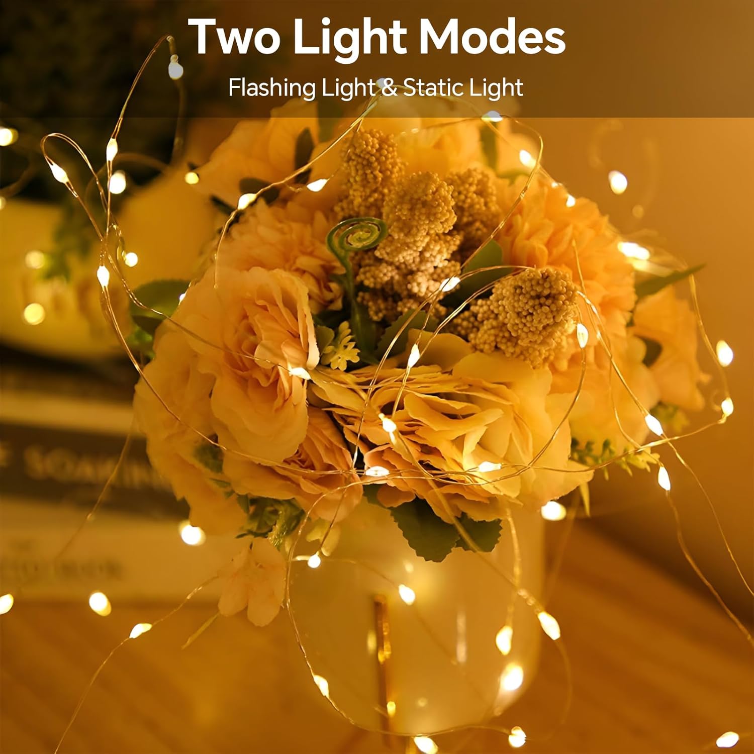 2 Pezzi Stringa Luci LED a Batteria 2M 20 LED - immagine 5