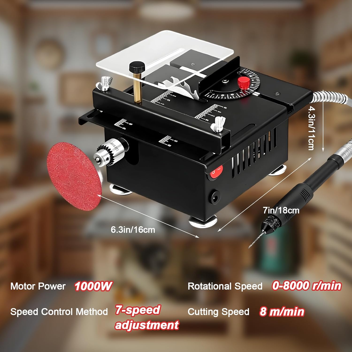 Mini Sega Circolare da Tavolo 600W - immagine 2