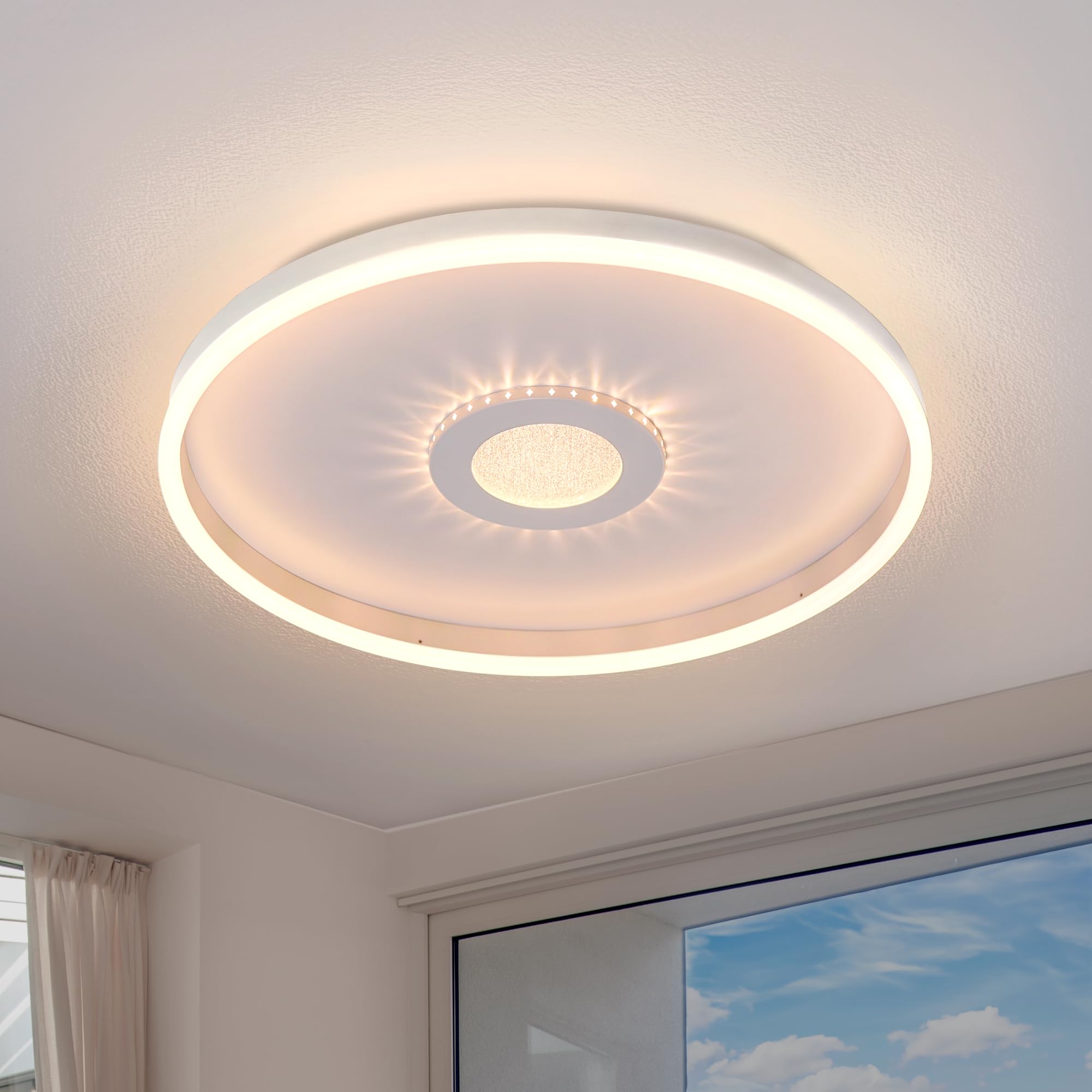 Plafoniera LED Dimmerabile con Telecomando 35W, 40cm