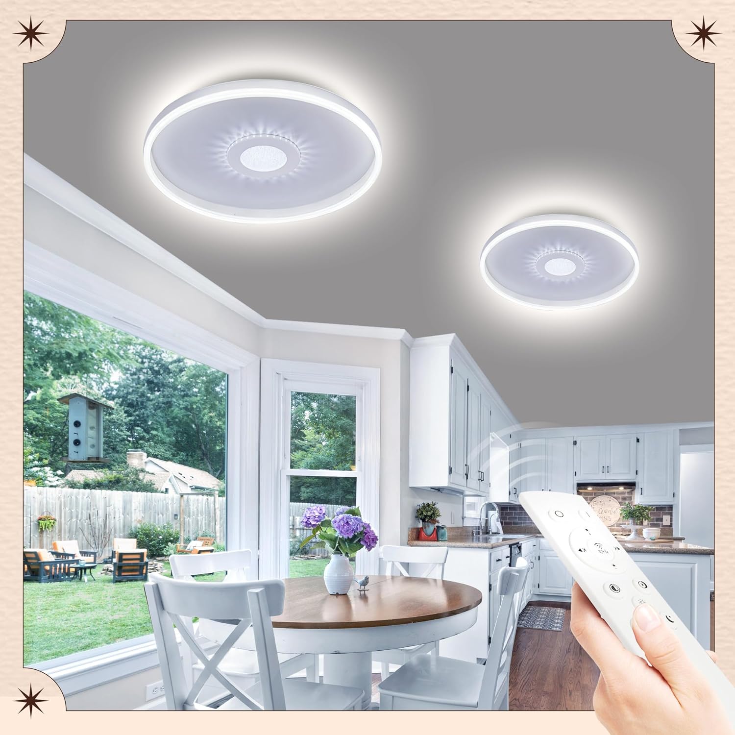 Plafoniera LED Dimmerabile con Telecomando 35W, 40cm - immagine 3