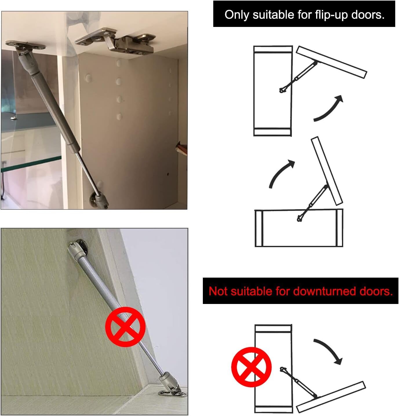 Molle a Gas 150N per Mobili - 2 Pezzi - immagine 6