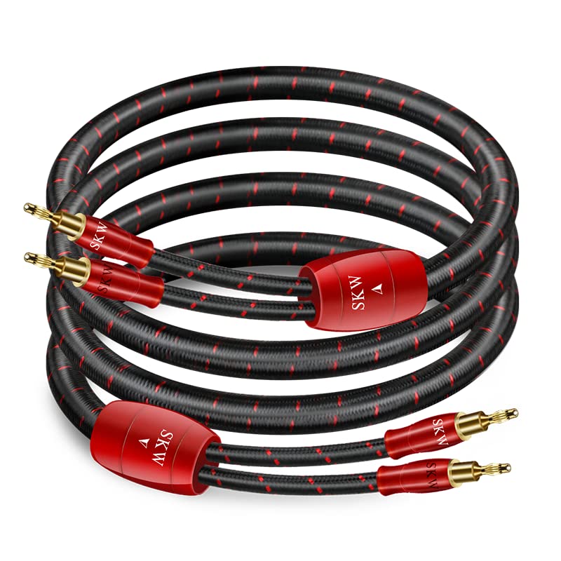 Skw Cavi Altoparlanti 14 AWG OFC con Connettore Banana (2m)