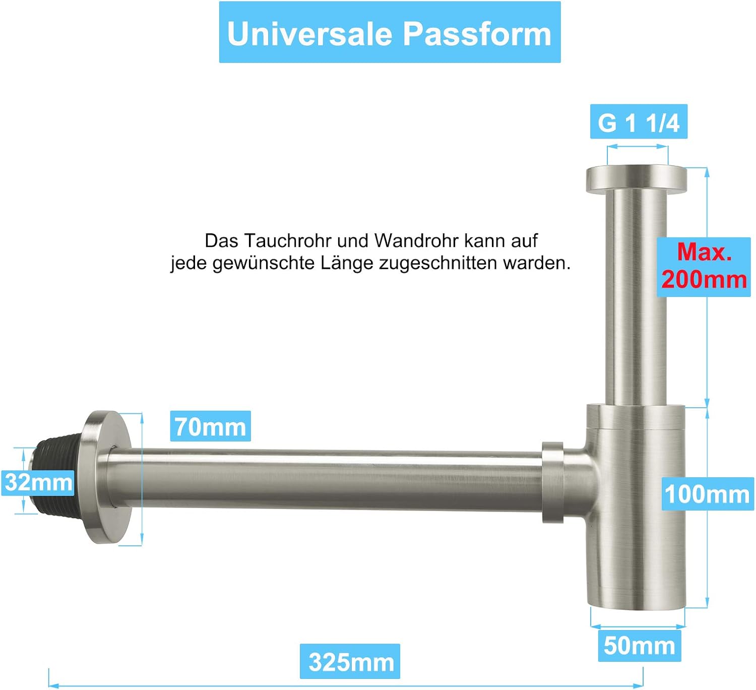 Keymark Sifone Universale in Ottone 1 1/4 x 32mm - immagine 2