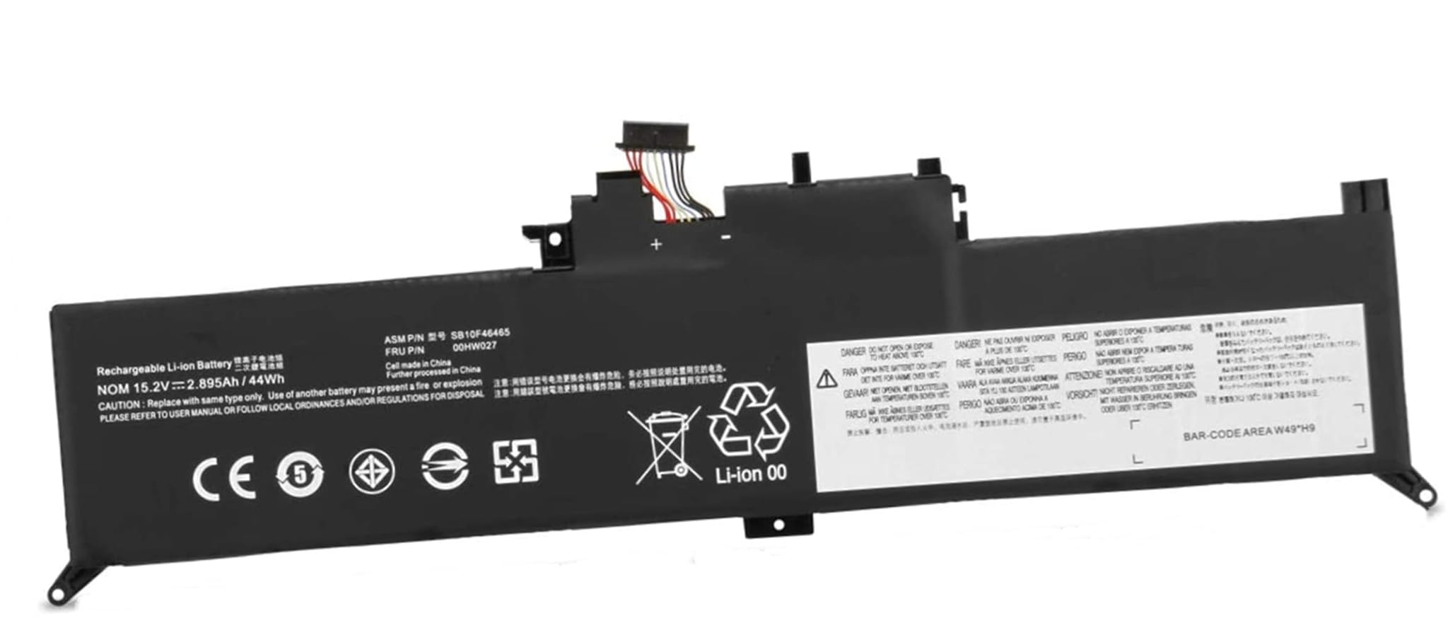 Askc 15.2V 44Wh 00HW026 Batteria per Lenovo ThinkPad Yoga 260