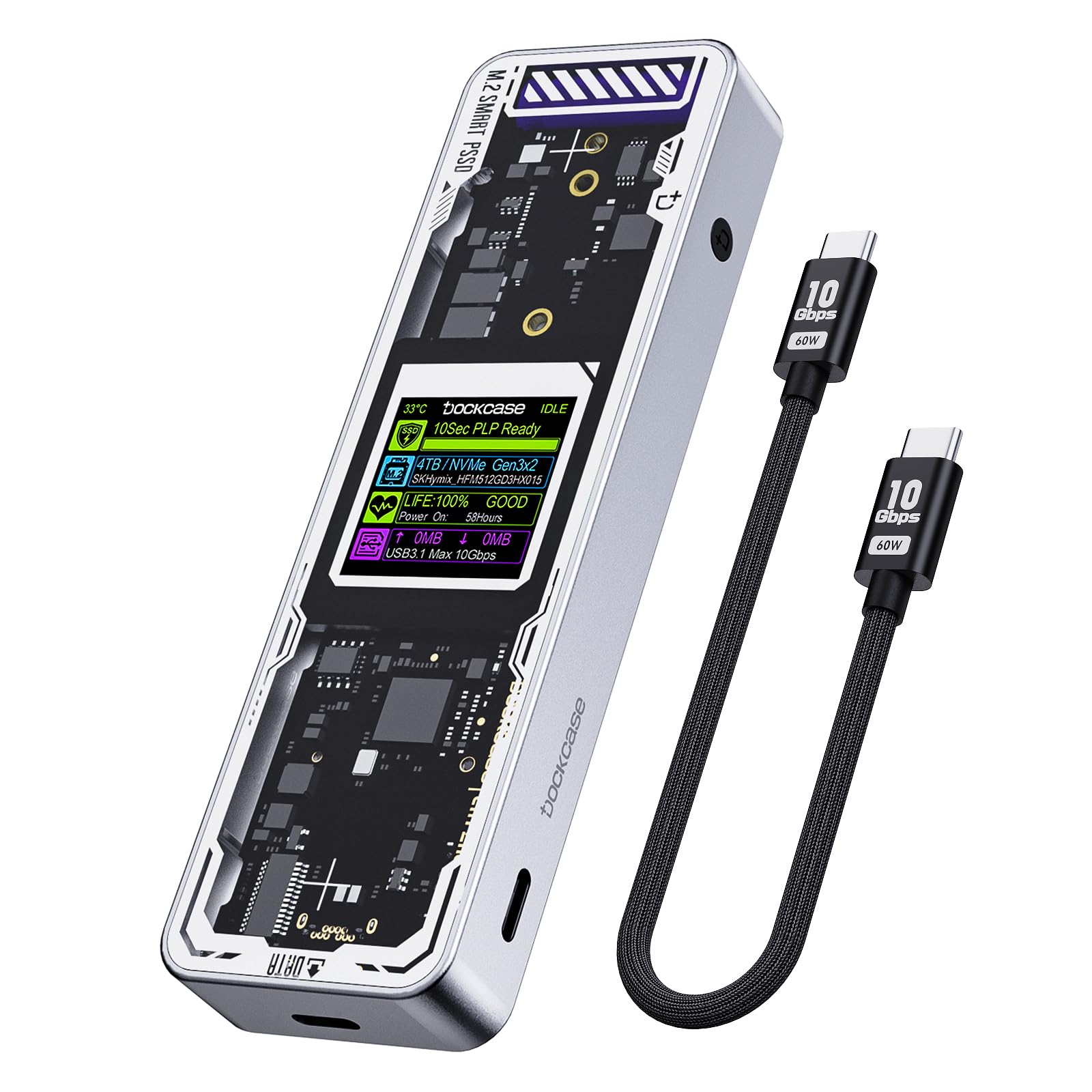 Dockcase Explorer Edition - Smart M2 SSD Chassis, Argento