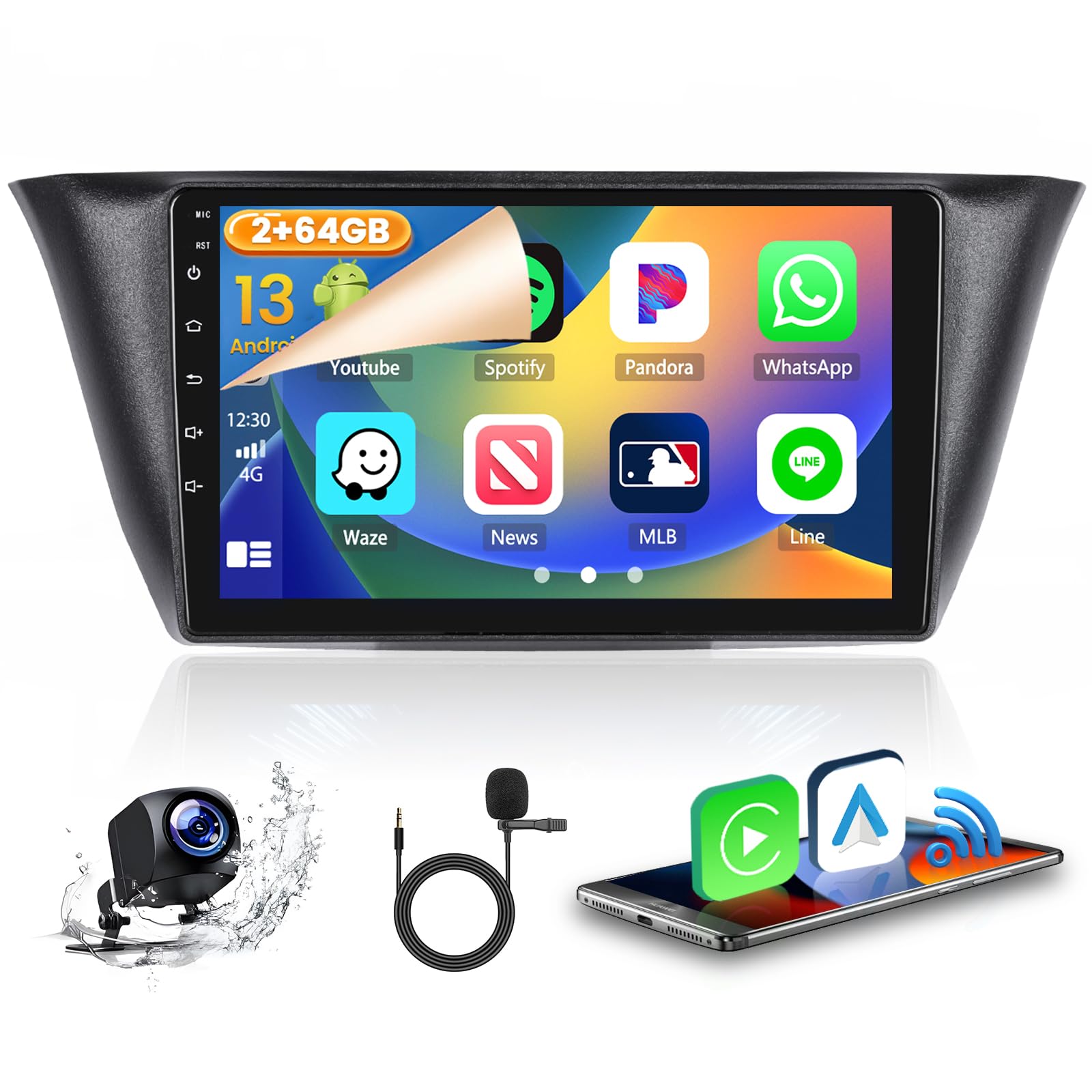 Hikity Autoradio Android 13 9'' per Iveco Daily VI 2014-2021